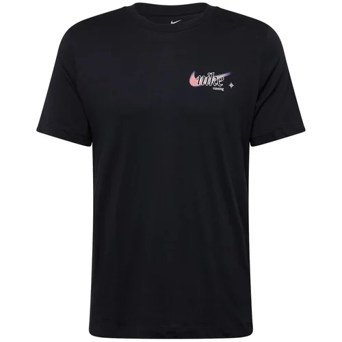 Nike Tehnička sportska majica ljubičasta / narančasta / crna / bijela