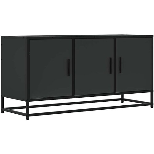 Maison Chic TV omarica - TV enota - Televizijska omarica črna 100x35x50 cm inženirski les in kovina, (21698971) Slike