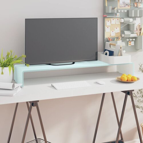 Furnova Stojalo za TV / ekran stekleno zeleno 100x30x13 cm, (21922733) Cene