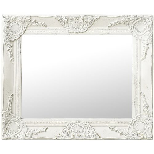  Zidno ogledalo u baroknom stilu 50 x 40 cm bijelo Slike