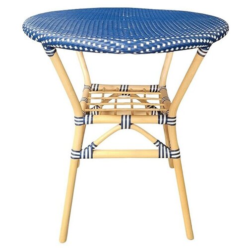 SUNFUN Okrugli vrtni stol Alma (&Oslash; x V: 70 x 75 cm, Bijela, plava, Prirodni i umjetni ratan) Cijene