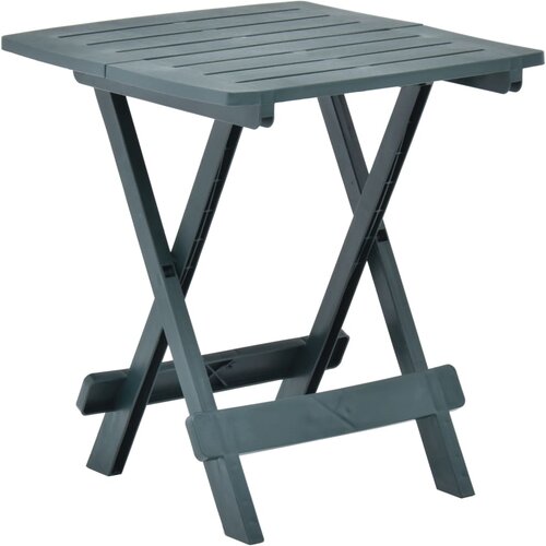 The Living Store Zložljiva vrtna miza zelena 45x43x50 cm plastika - Vrtna Miza, (21470633) Slike