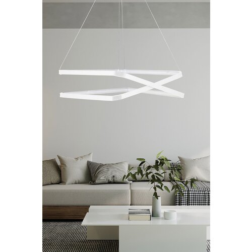 Opviq starway - white, yellow light white chandelier Slike