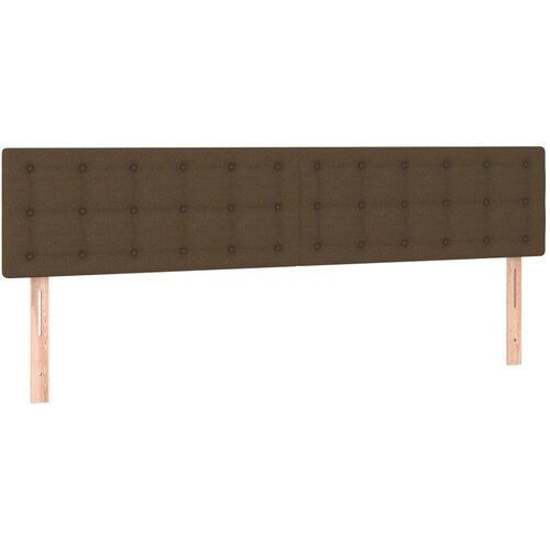 Maison Chic Posteljno vzglavje - Vzglavna omarica 2 kosa temno rjav 100x5x78/88 cm blago, (22076929) Slike
