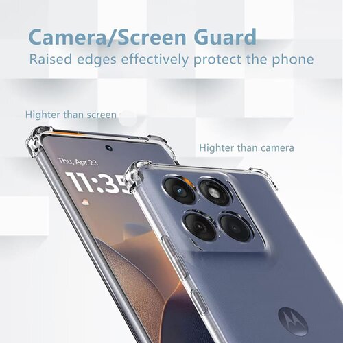 Techsuit Shockproof Clear Silicone prozirna maskica otporna na udarce za Motorola Moto G56 Slike