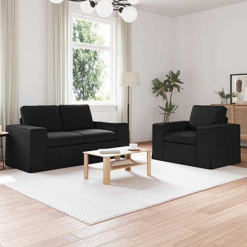  Set sofe 2 pcs Crna 162 x 80 x 82 cm tkanina Cene
