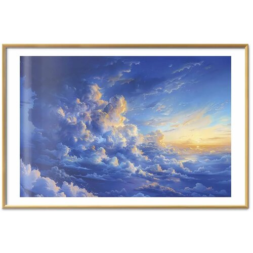  Plakat When the Sky Becomes Canvas: A Masterpiece of Nature in the Clouds 42x29.7 Zlatni okvir s margom Slike