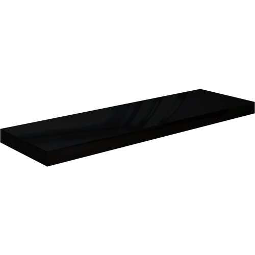 Maison Chic Lebdeča Stenska polica - Viseča Polica sijaj črna 80x23,5x3,8 cm MDF, (21784699) Cene