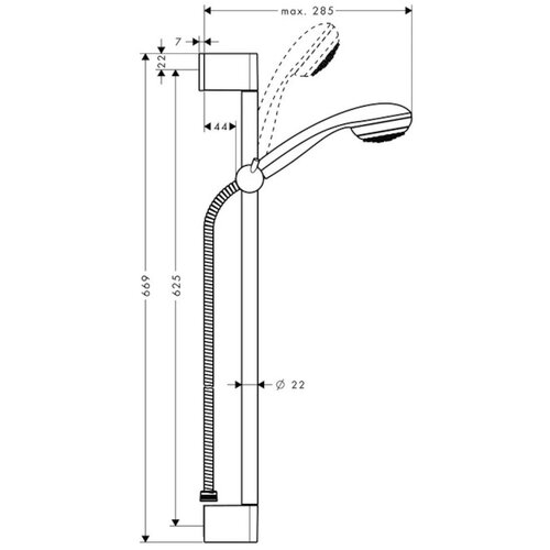 Hansgrohe tuš set 27728000 CROMETTA 851JET Cene