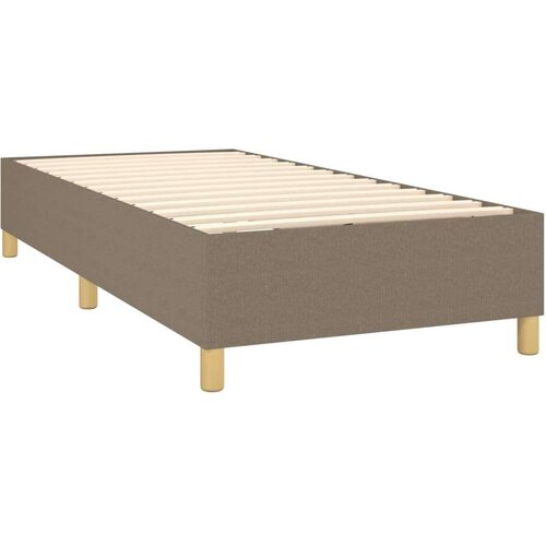  Krevet box spring s madracem LED smeđesivi 80 x 200 cm tkanina Slike