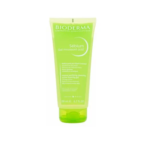 Bioderma Sébium Intense Purifying Cleansing Foaming Gel gel za čišćenje lica za masnu kožu 200 ml za žene