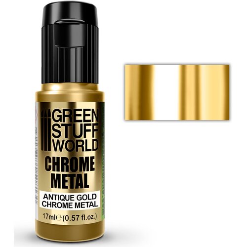 Green Stuff World Chrome Paint Antique Gold 17ml | Antik zlatna hrom boja Cene
