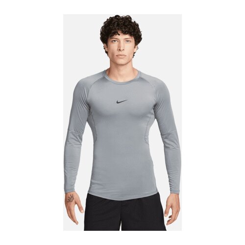 Nike Pro Dri-FIT Tight Fit LS Shirt, Smoke Grey/Black - L, (20764423) Cene