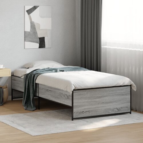 Furnova Posteljni okvir siva sonoma 100x200 cm inž. les in kovina, (21940978) Slike