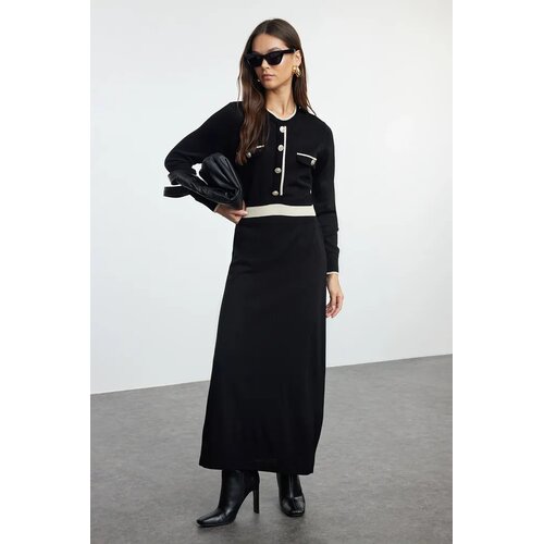 Trendyol Modest Ženska haljina Tctaw25Eb00042, Crna Cene
