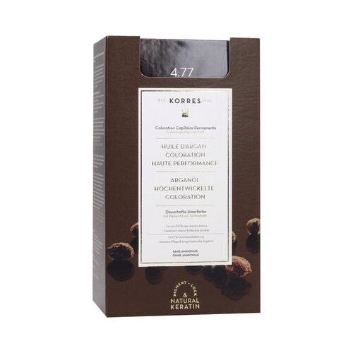 Korres Argan Oil trajna boja za kosu s arganovim uljem nijansa 4.77 Dark Choco 50 ml Cijene