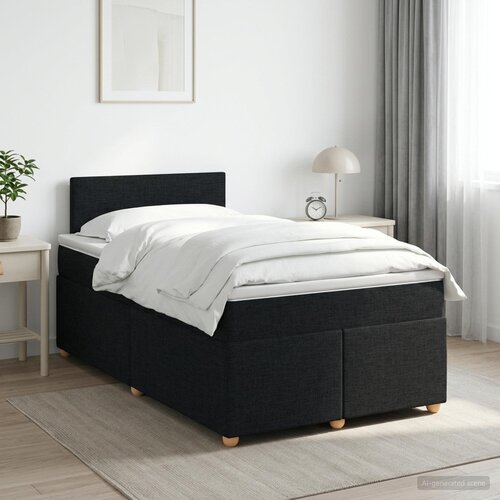  Boxspring krevet s madracem Crna 120 x 200 cm Tkanina Cene