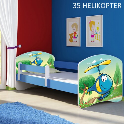  Otro&scaron;ka postelja ACMA z motivom, stranska modra 180x80 cm 35 Helikopter Cene