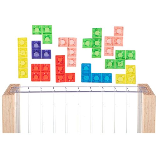 Montessori vertikalni tetris u drvenom okviru Slike