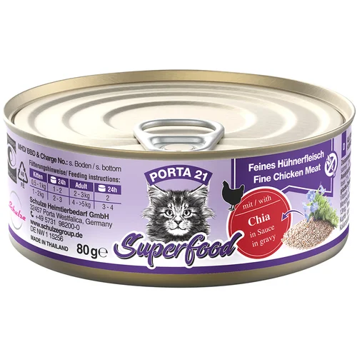 Porta 21 Superfood 6 x 80 g - Piščanec s chia semeni