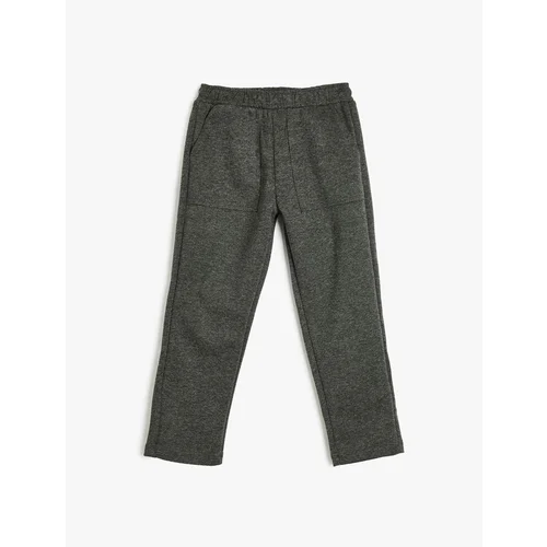 Koton Basic Sweatpants with Pocket Detail and Elastic Waist