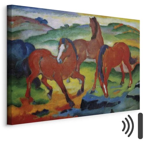  Slika - Franz Marc &ndash; The Red Horses (Grazing Horses IV) 120x80 Akustična Cijene