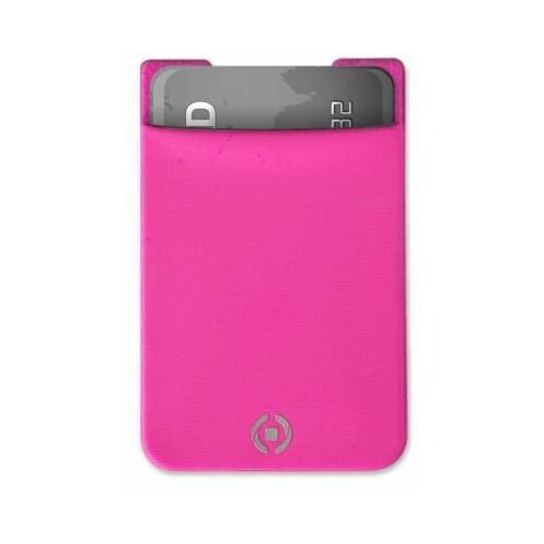 Celly samolepljivi držač za kartice pocketfix u pink boji Cene