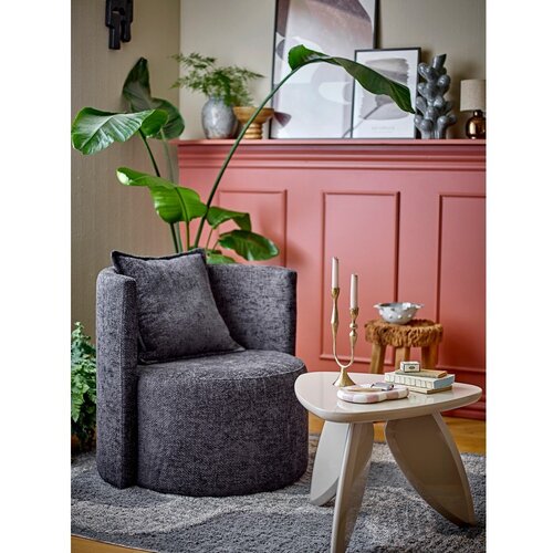 Bloomingville Kremno bela klubska mizica v sijajnem dekorju 57x60 cm Magia &amp;ndash; Slike