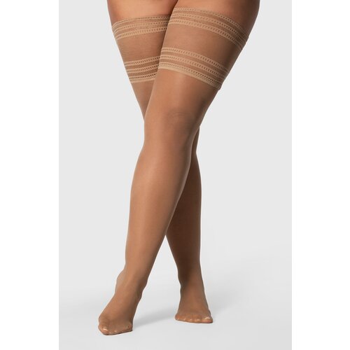 MONA QUEEN Samostoječe nogavice Plus Size Chic 30 DEN Cene