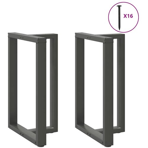 vidaXL Noge barske mize T-oblike 2 kosa antracit 60x35x(90-91) cm Cene