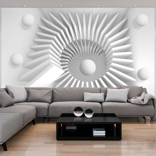  Samoljepljiva foto tapeta - White jigsaw 196x140 Slike