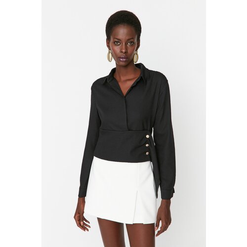 Trendyol Black Button Detailed Blouse Slike