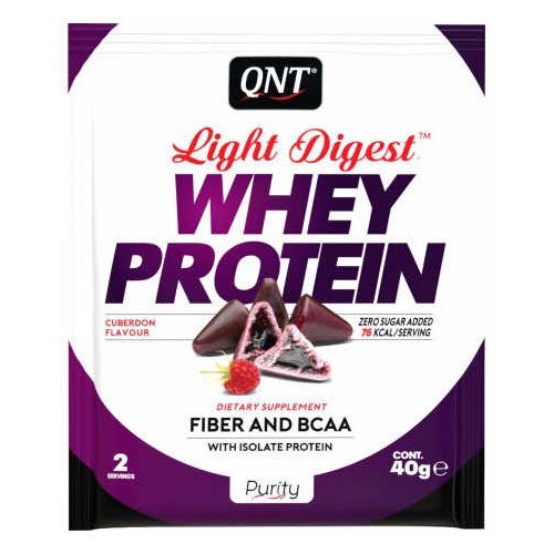 QNT light digest whey protein 40g malina-čokolada Slike