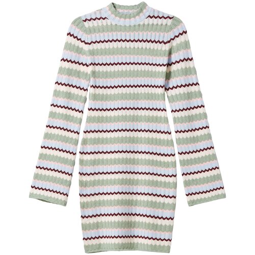 Bershka Pletena obleka pastelno zelena / me&amp;scaron;ane barve Slike