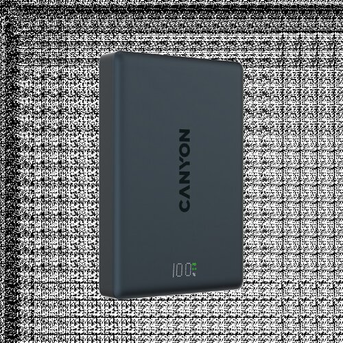 Canyon magnetic power bank OnPower 511 PD20W 10000mAh Aluminium Interstellar Black ( CNS-CPB511B ) Slike