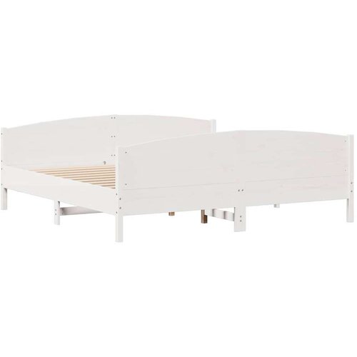 vidaXL Okvir kreveta bez madraca bijeli 180x200 cm od masivne borovine Cijene