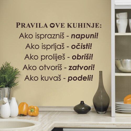 nalepnica.rs pravila kuhinje Slike