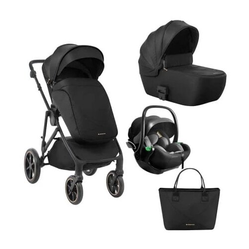Kikka Boo kolica THEA black premium set 3in1 sa tvrdom korpom i autosedi&amp;scaron;tem I-TRAIL I-SIZE black Slike