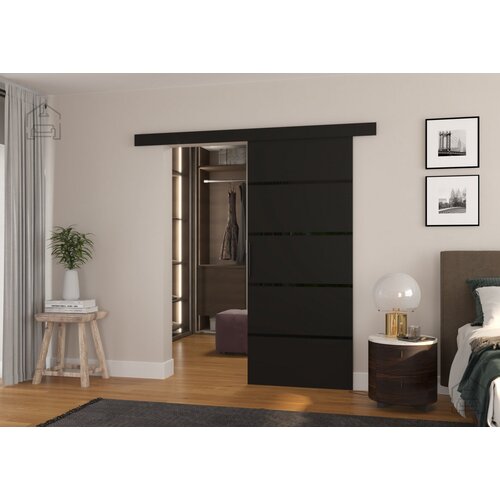 ADRK Furniture Drsna medsobna vrata Muschu 96 - črna Cijene