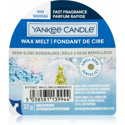 Yankee Candle Snow Globe Wonderland dišeči vosek 22 g unisex