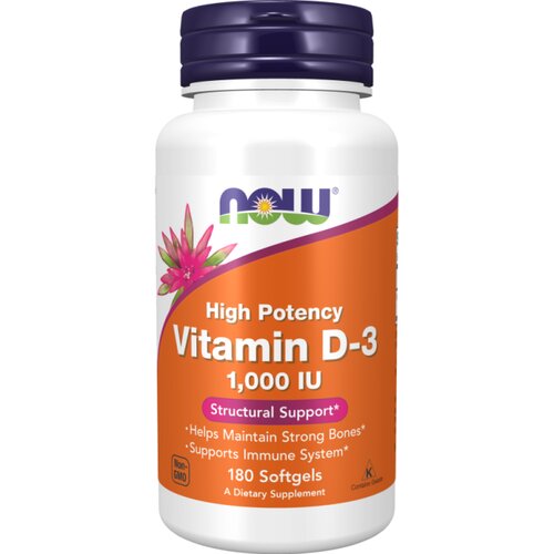 Now Foods Vitamin D3 1000IU (180) Standard Cene
