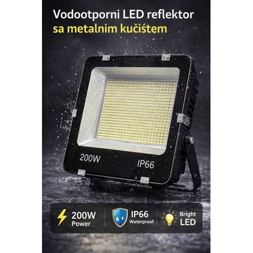  led reflektor 200W IP66 &ndash; hladno bela 6500K Cene