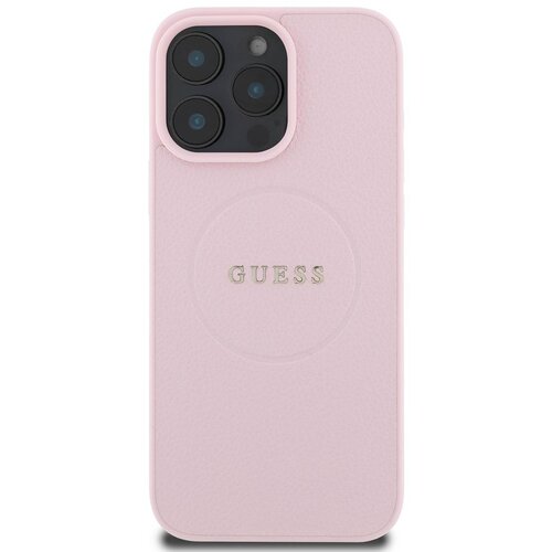 Guess Hrbtni ovitek za iPhone 16 Pro z zrnato teksturo MagSafe, Roza, (21749340) Cene