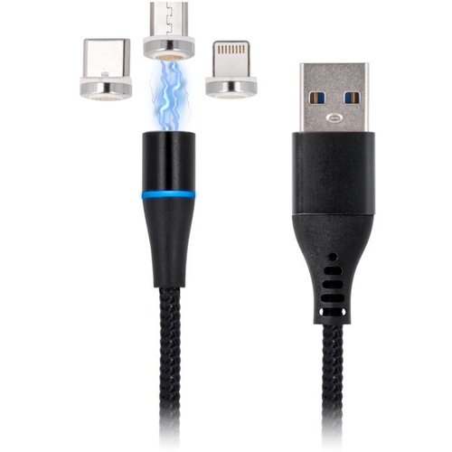Maxlife magnetni kabel 3in1 tip-c , microusb , lightning - 2A Slike