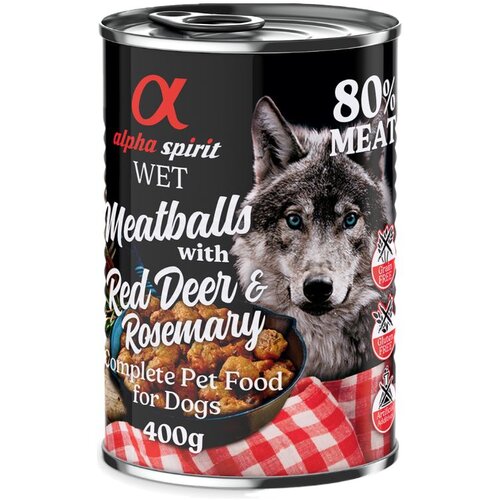 Alpha Spirit alfa spirit Dog Meatballs 6 x 400 g - Jelen i ružmarin Cijene