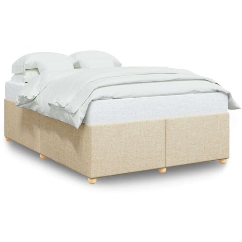 VidaXL okvir za krevet bez madraca krem 160x200 cm od tkanine Slike