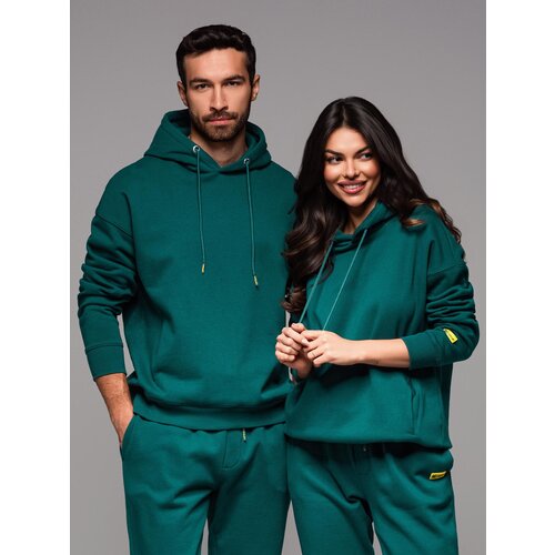 Ombre Unisex sweatshirt with pockets and hood - dark green Slike