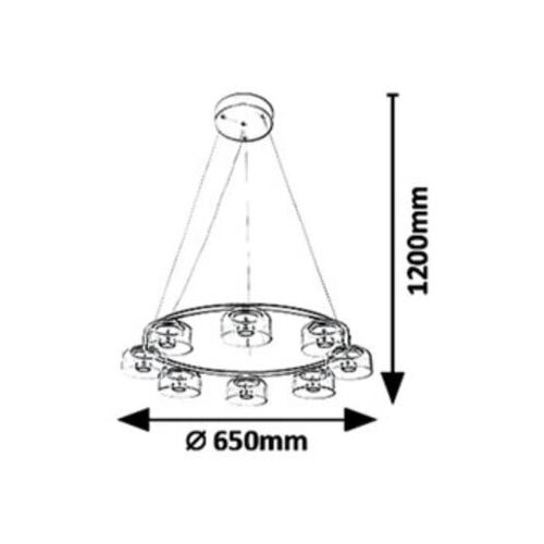 Rabalux lorell visilica led 40W zlatna Slike