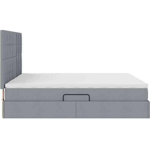  Krevet s od storage Svijetlo siva 180 x 200 cm Lažna koža Slike