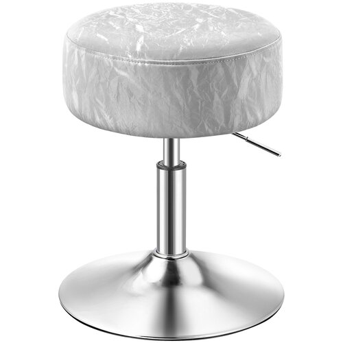 Songmics Stol za ličenje, nastavljiva vi&scaron;ina, premer 38,5 cm, siva, (5000302472) Cene